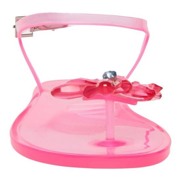 Betsey Johnson Women Pink Clear Jelly Flower Tabby Summer Flat Sandals Size US 7 - Picture 4 of 5